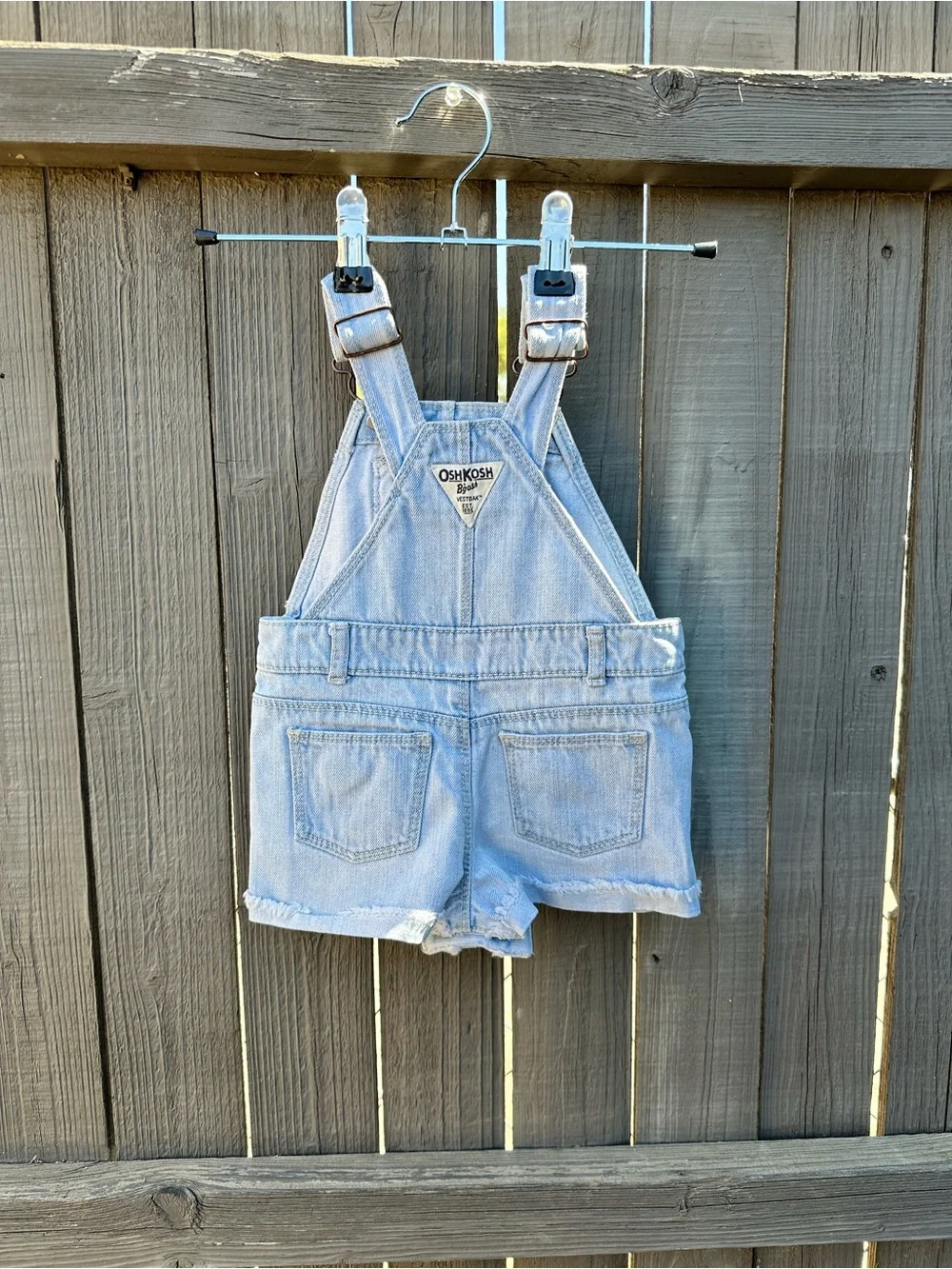 OshKosh B'gosh Light Blue Denim Short Overalls